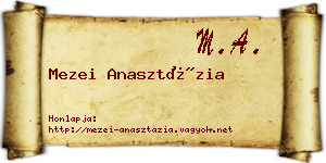 Mezei Anasztázia névjegykártya